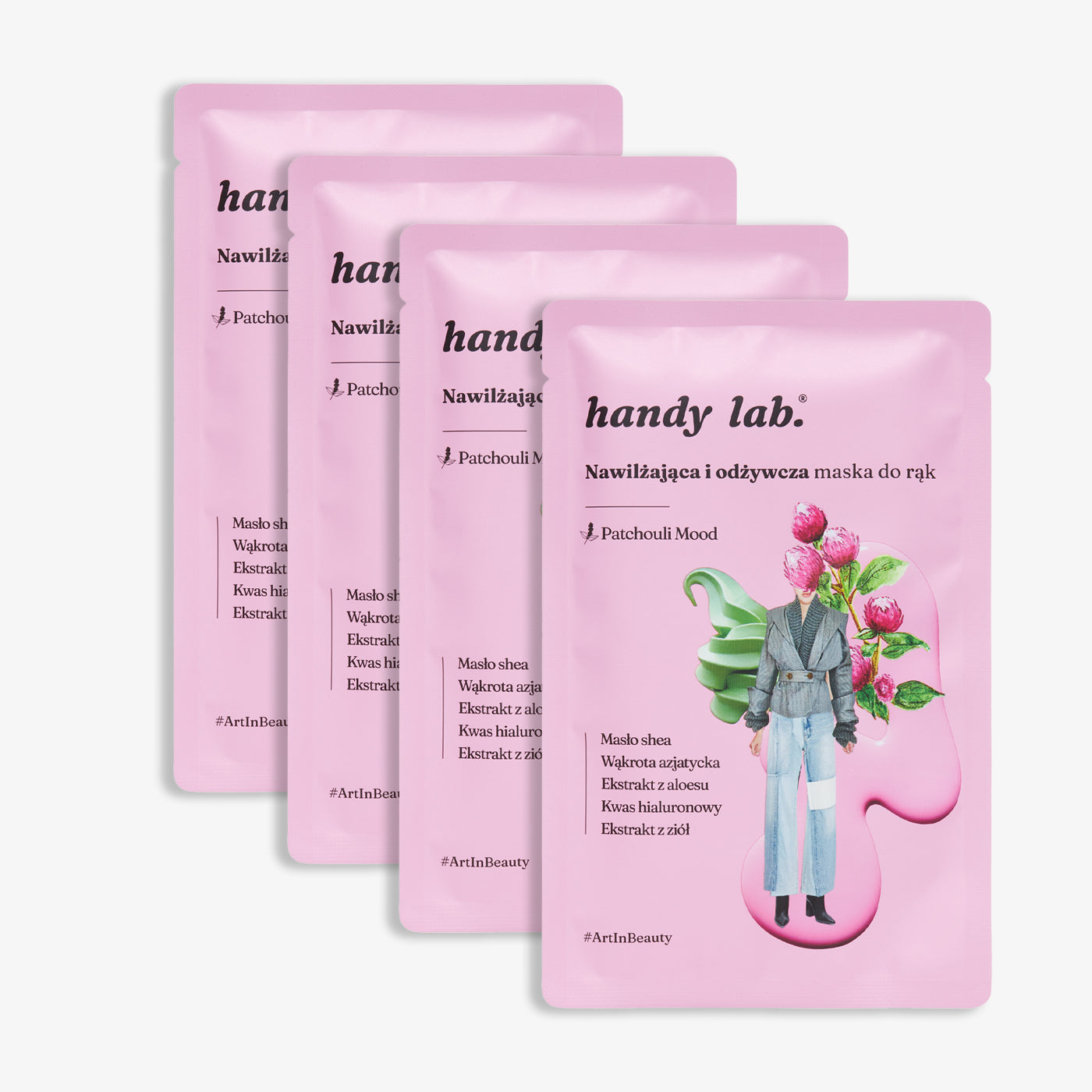 Maska do rąk – nawilzajaco – odżywcza z kompleksem ziół Patchuli Mood – zestaw 4szt