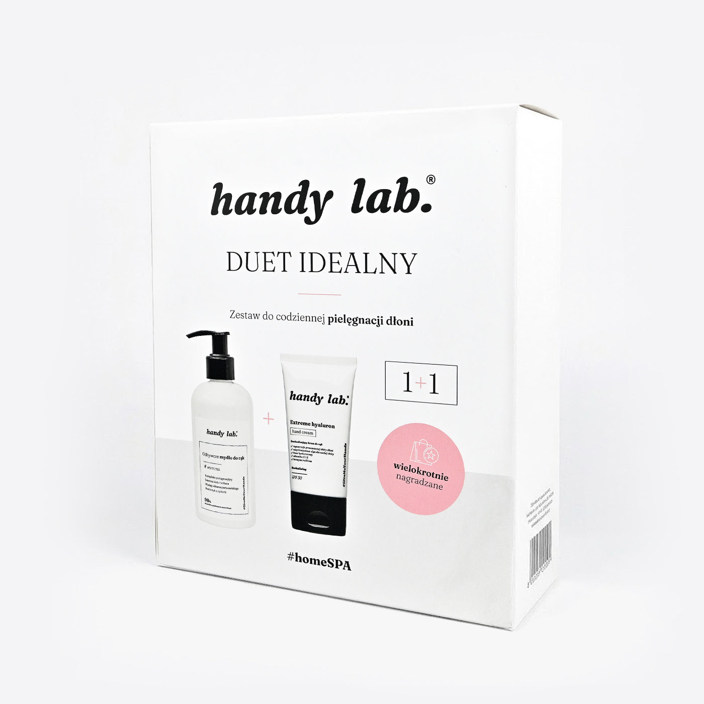 Zestaw Duet idealny - odżywcze mydło i krem do dłoni z kwasem hialuronowym i SPF30