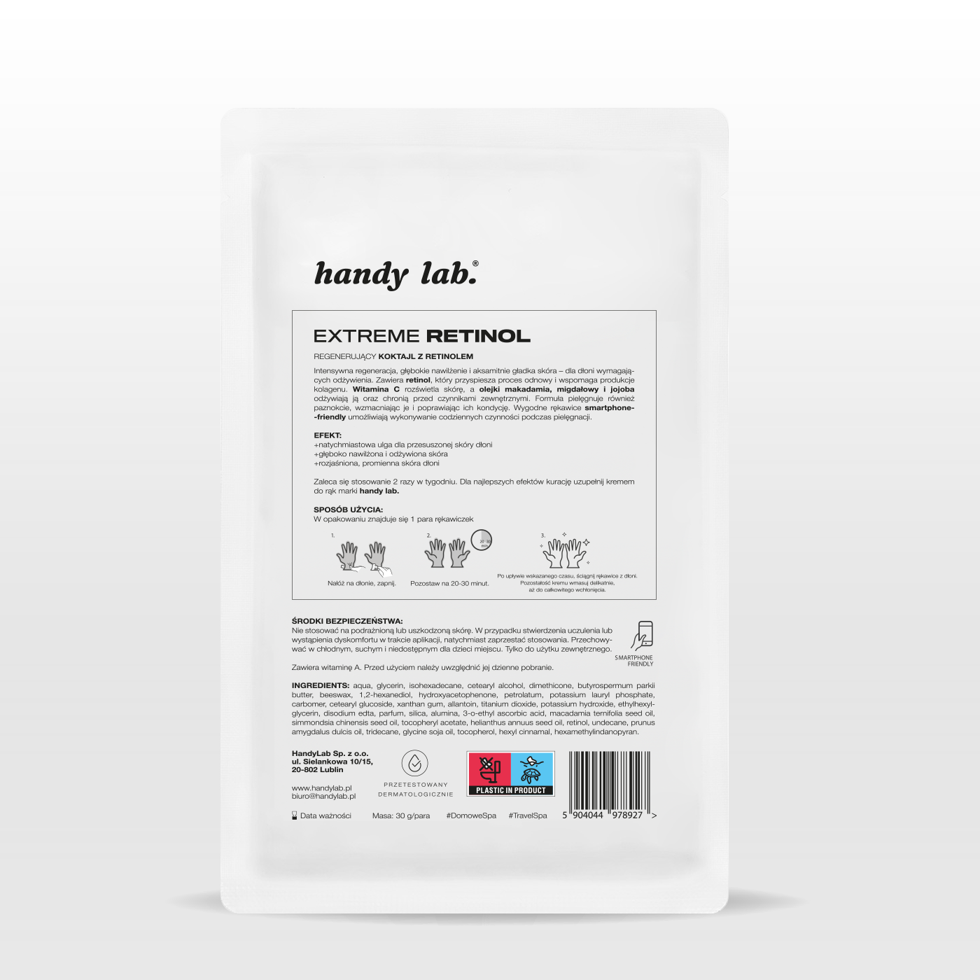 Miesięczna kuracja: Extreme Retinol Regenerating hand mask