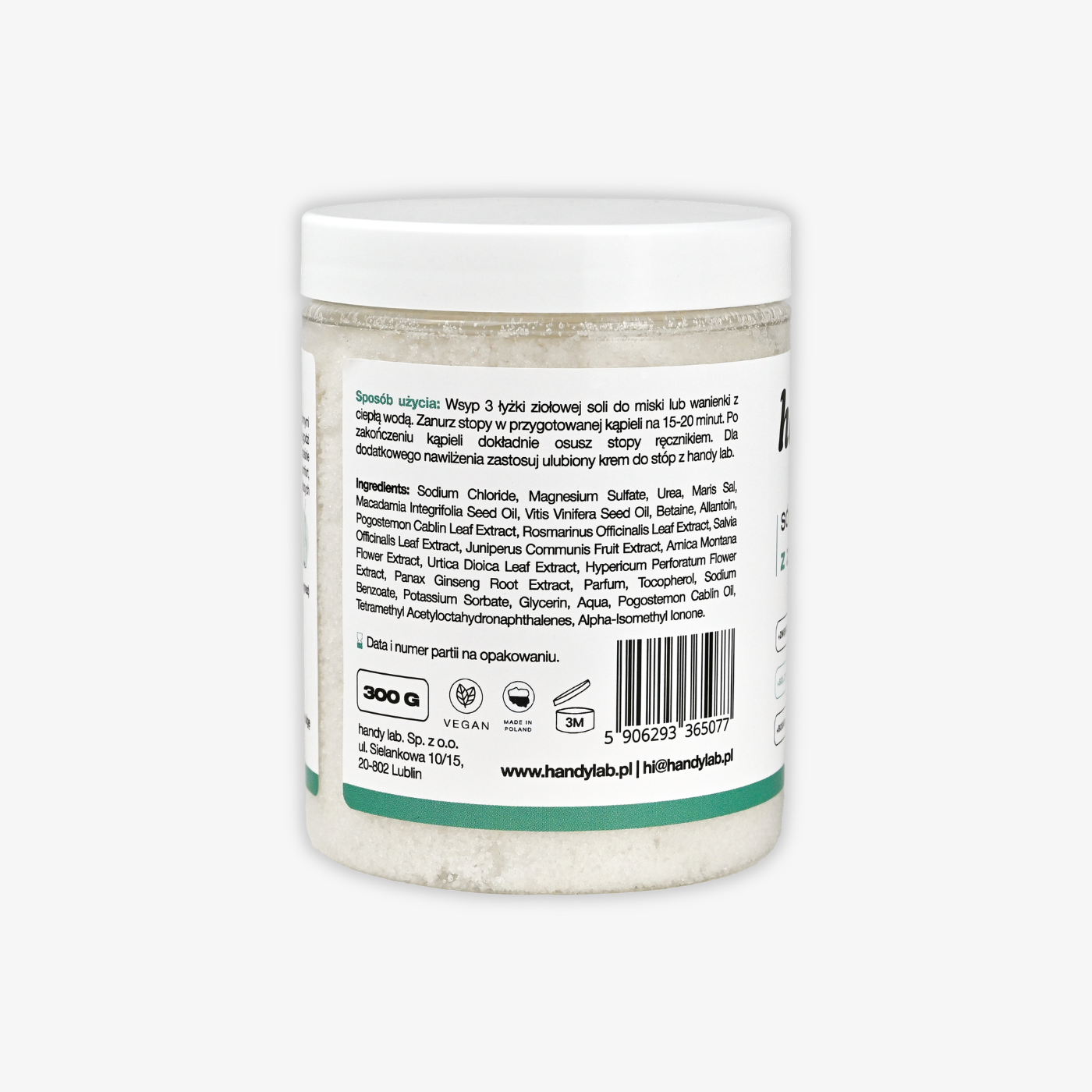 Herbal foot bath salt enriched with essential oils – Patchouli Mood