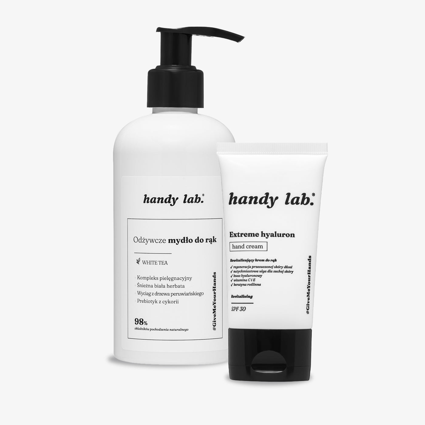 Duet idealny: odżywcze mydło i krem do dłoni z kwasem hialuronowym i SPF30